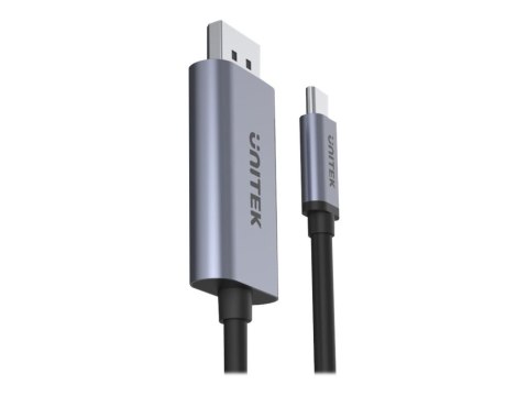 Unitek V1409A - Kabel przejściowy - USB-C (M) do DisplayPort 20-pin (M) - Thunderbolt 3 - 2 m - obsługa 4K 60 Hz (3840 x 2160) -