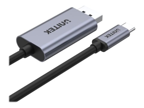 Unitek V1409A - Kabel przejściowy - USB-C (M) do DisplayPort 20-pin (M) - Thunderbolt 3 - 2 m - obsługa 4K 60 Hz (3840 x 2160) -