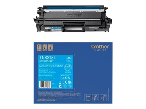 Brother TN-821XLC - Super Wysokie Wyniki - cyjan - oryginał - Toner