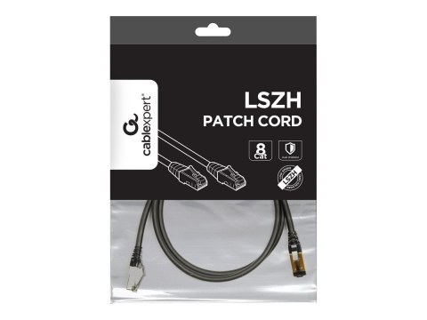 Cablexpert - Kabel krosowy - RJ-45 (M) do RJ-45 (M) - 1.5 m - S/FTP - CAT 8 - bezhalogenowe, odlewany, bez wystających elementów