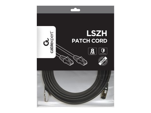 Cablexpert - Kabel krosowy - RJ-45 (M) do RJ-45 (M) - 10 m - S/FTP - CAT 8 - bezhalogenowe, odlewany, bez wystających elementów 