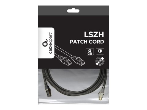 Cablexpert - Kabel krosowy - RJ-45 (M) do RJ-45 (M) - 3 m - S/FTP - CAT 8 - bezhalogenowe, odlewany, bez wystających elementów -