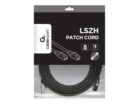 Cablexpert - Kabel krosowy - RJ-45 (M) do RJ-45 (M) - 5 m - S/FTP - CAT 8 - bezhalogenowe, odlewany, bez wystających elementów -