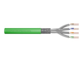 DIGITUS Professional - Kabel instalacyjny - 50 m - 7.9 mm - S/FTP - simpleks - CAT 8.2 - bezhalogenowe, trwały - zielony