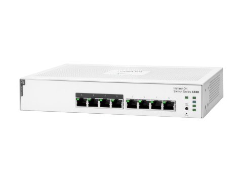 HPE Networking Instant On 1830 8G 4p Class4 PoE 65W Switch - Przełącznik - smart - 4 x 10/100/1000 + 4 x 10/100/1000 (PoE+) - st