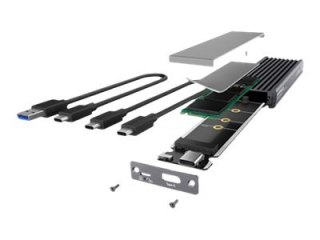 ICY BOX IB-1817MC-C31 - Obudowa pamięci - M.2 - M.2 NVMe Card / SATA 6Gb/s - USB-C 3.1 (Gen 2) - szary