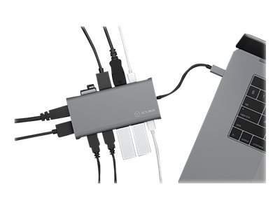 ICY BOX IB-DK4050-CPD - Stacja dokująca - USB-C - 2 x HDMI, DP