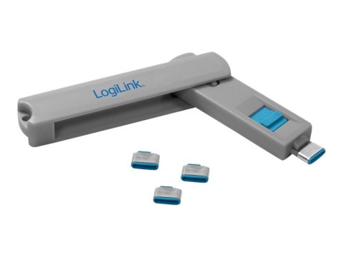 LogiLink USB-C port blocker - Blokada złącza USB - niebieski