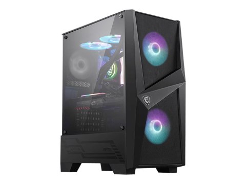 MSI MAG Forge 100R - Mid tower - ATX - panel boczny z oknem (szkło hartowane) - brak zasilacza (ATX) - USB/dźwięk