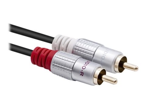 Qoltec - Kabel audio - RCA x 2 męski do RCA x 2 męski - 2 m - czarny
