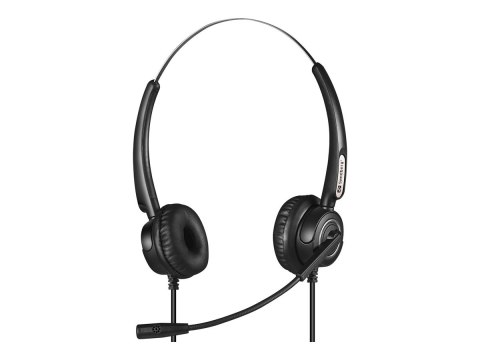 Sandberg USB+RJ9/11 Office Headset Pro Stereo - Słuchawka - nauszne - przewodowa - USB, RJ-11