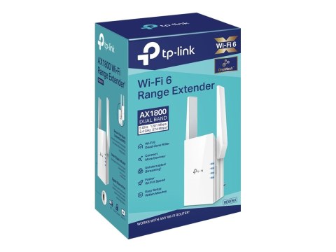 TP-Link RE605X - Wzmacniacz sygnału Wi-Fi - 1GbE - Wi-Fi 6 - 2.4 GHz, 5 GHz - w ścianie