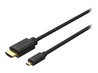Unitek - Duża szybkość - kabel HDMI z Ethernet - 19 pin micro HDMI Type D męski do HDMI męski - 2 m - potrójnie ekranowany - cza