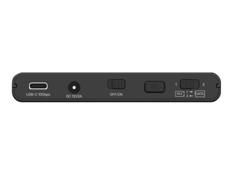 Unitek SolidForce+ - Obudowa pamięci - M.2, 2,5" / 3,5" współdz. - SATA 6Gb/s / PCIe 3.0 x2 (NVMe) - USB 3.2 (Gen 2) - czarny