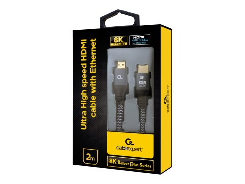 Cablexpert Select Plus Series - Ultra High Speed - kabel HDMI z Ethernet - HDMI męski do HDMI męski - 2 m - ekranowana - obsługu