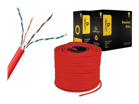 Cablexpert - Zwój kabla - 305 m - UTP - CAT 5e - trwały - czerwony