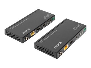 DIGITUS DS-55508 - Nadajnik i odbiornik - przedłużacz video/audio/podczerwień/szeregowy - HDMI, HDBaseT - ponad CAT 5e/6/7/8 - d