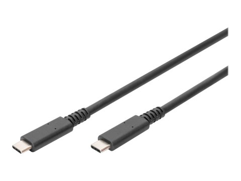 DIGITUS - Kabel USB - USB-C (M) do USB-C (M) - Thunderbolt 3 / USB 2.0 / USB 3.0 / USB 3.1 - 1 m - obsługa 8K 60 Hz (7680 x 4320