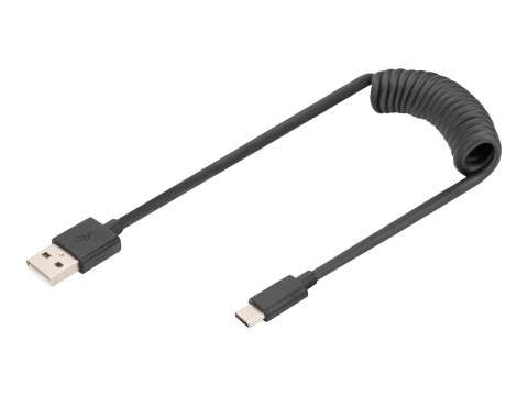 DIGITUS - Kabel USB - USB (M) do USB-C (M) - USB 2.0 - 20 V - 3 A - 1 m - czarny