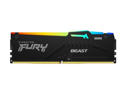 Kingston FURY Beast RGB - DDR5 - zestaw - 16 GB: 2 x 8 GB - DIMM 288-pin - 5600 MT/s / PC5-44800 - CL40 - 1.25 V - niebuforowana