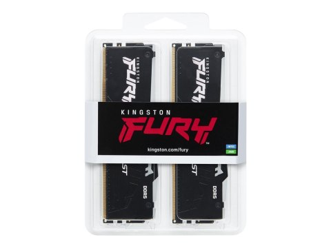 Kingston FURY Beast RGB - DDR5 - zestaw - 32 GB: 2 x 16 GB - DIMM 288-pin - 5200 MT/s / PC5-41600 - CL40 - 1.25 V - niebuforowan