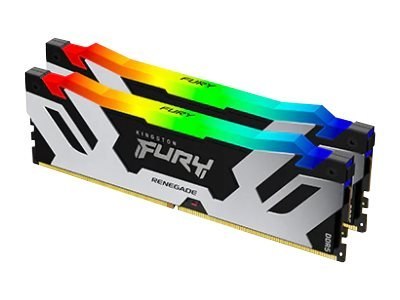 Kingston FURY Renegade RGB - DDR5 - zestaw - 32 GB: 2 x 16 GB - DIMM 288-pin - 6400 MT/s / PC5-51200 - CL32 - 1.1 V - niebuforow