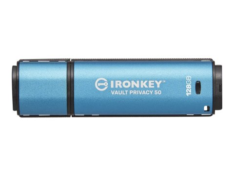 Kingston IronKey Vault Privacy 50 Series - Pendrive USB - zaszyfrowany - 128 GB - USB 3.2 Gen 1 - Zgodność z TAA