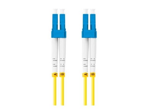 Lanberg - Kabel krosowy - LC/UPC (M) do LC/UPC (M) - 1 m - 3 mm - światłowód - dupleks - 9 / 125 mikronów - G.657.A1 - bezhaloge