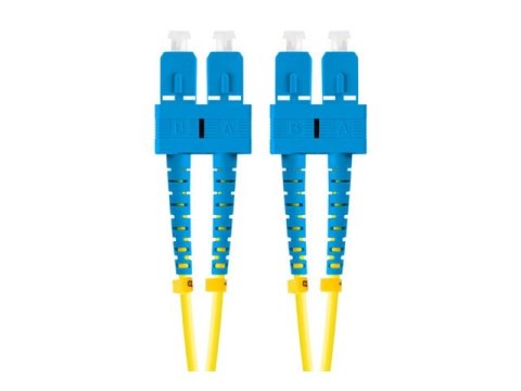 Lanberg - Kabel krosowy - SC/UPC (M) do SC/UPC (M) - 2 m - 3 mm - światłowód - dupleks - 9 / 125 mikronów - G.657.A1 - bezhaloge