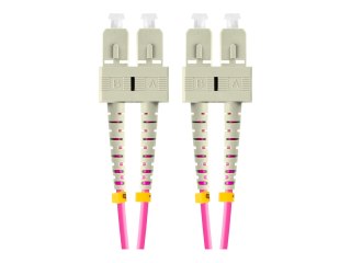 Lanberg - Kabel krosowy - SC/UPC multi-mode (M) do SC/UPC multi-mode (M) - 1 m - 3 mm - światłowód - dupleks - 50 / 125 mikronów