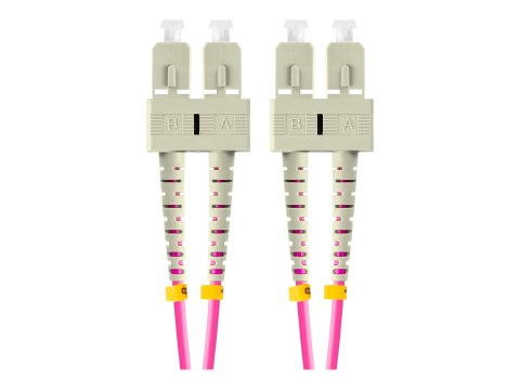 Lanberg - Kabel krosowy - SC/UPC multi-mode (M) do SC/UPC multi-mode (M) - 1 m - 3 mm - światłowód - dupleks - 50 / 125 mikronów
