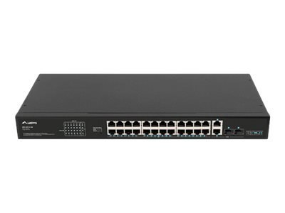Lanberg RSFE-24P-2C-360 - Przełącznik - niezarządzalny - 24 x 10/100 (PoE+) + 2 x Gigabit SFP (uplink) + 2 x 1000Base-LX/SX - mo