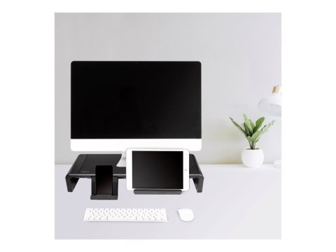 LogiLink Ergonomic riser - Stojak - dla wyświetlacz LCD/notebook/tablet - metal, plastik - czarny - biurku