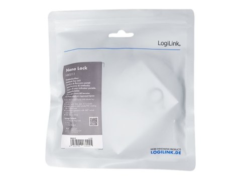 LogiLink - Linka blokady - dark smoke - 1.8 m