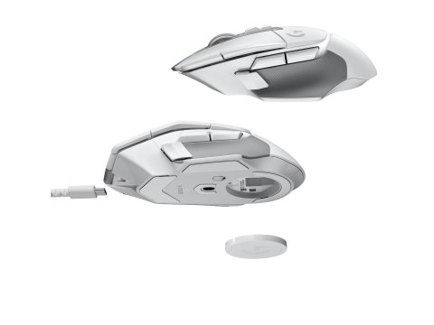 Logitech G G502 X LIGHTSPEED - Mysz - optyczna - 8 przyciski - bezprzewodowa - 2.4 GHz - odbiornik USB Logitech LIGHTSPEED - bia