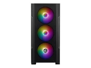 MSI MAG FORGE M100R - Wieża microATX - panel boczny z oknem (szkło hartowane) - brak zasilacza (ATX) - USB/dźwięk