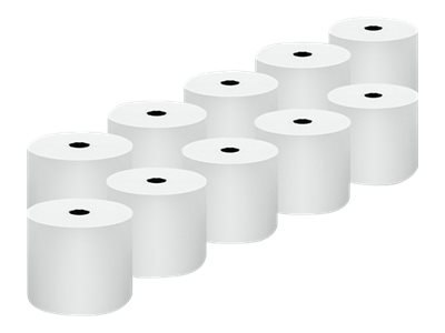 Qoltec - Biały - Roll (5.7 cm x 40 m) - 55 g/m² - 10 rolki papier termiczny