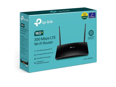 TP-Link Archer MR500 V1 - Router bezprzewodowy - WWAN przełącznik 4-portowy - 1GbE - Wi-Fi 5 - Dwuzakresowy - 3G, 4G