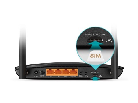 TP-Link Archer MR500 V1 - Router bezprzewodowy - WWAN przełącznik 4-portowy - 1GbE - Wi-Fi 5 - Dwuzakresowy - 3G, 4G
