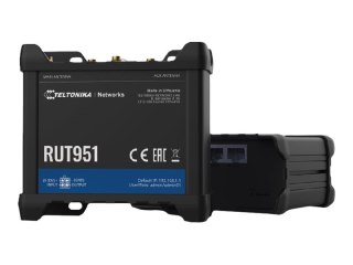 Teltonika RUT951 - Router bezprzewodowy - WWAN przełącznik 3-portowy 2,4 GHz - 3G, 4G - montowany na szynie DIN, do montażu na p