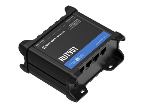 Teltonika RUT951 - Router bezprzewodowy - WWAN przełącznik 3-portowy 2,4 GHz - 3G, 4G - montowany na szynie DIN, do montażu na p