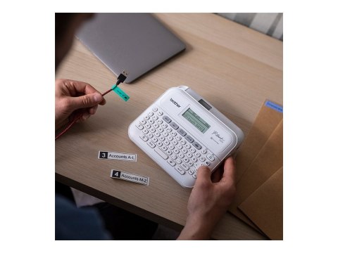 Brother P-Touch PT-D410VP - Drukarka do etykiet - czarno-biały - termotransferowa - szer. 18 mm - 180 dpi - do 20 mm/sek - USB -