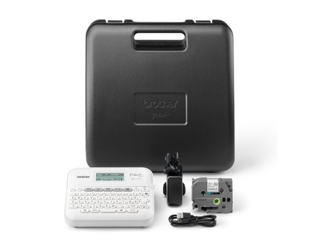 Brother P-Touch PT-D410VP - Drukarka do etykiet - czarno-biały - termotransferowa - szer. 18 mm - 180 dpi - do 20 mm/sek - USB -