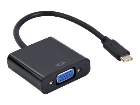 Cablexpert - Adapter wideo - USB-C (M) do HD-15 (VGA) (F) - 15 cm - 1080p z obsługą 60 Hz - czarny
