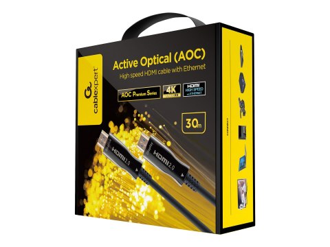 Cablexpert - Duża szybkość - kabel HDMI z Ethernet - HDMI męski do HDMI męski - 30 m - światłowód - Active Optical Cable (AOC)