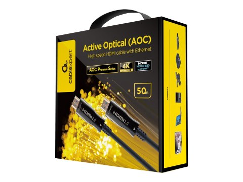 Cablexpert - Duża szybkość - kabel HDMI z Ethernet - HDMI męski do HDMI męski - 50 m - światłowód - Active Optical Cable (AOC)