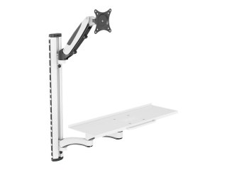DIGITUS DA-90451 - Zestaw do montażu (uchwyt ścienny na CPU, sit/stand workstation mount) - dla monitor/klawiatura - aluminium, 