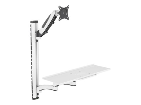 DIGITUS DA-90451 - Zestaw do montażu (uchwyt ścienny na CPU, sit/stand workstation mount) - dla monitor/klawiatura - aluminium, 