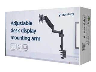 Gembird MA-DA1P-01 - Zestaw do montażu (zacisk mocujący do biurka) - ramię regulowane - dla wyświetlacz LCD - do 9 kg - aluminiu