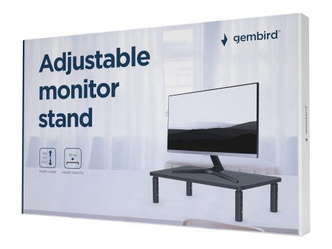 Gembird - Podstawka pod monitor - czerń z drobną teksturą